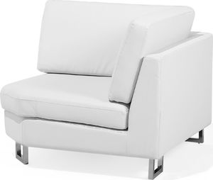 Beliani Narożnik skórzany lewostronny biały STOCKHOLM 7