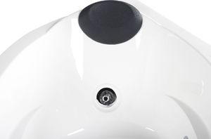 Wanna Beliani Wanna narożna LED lewa z hydromasażem biała NEIVA 7