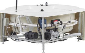 Wanna Beliani narożna Milano Led z hydromasażem biała 5