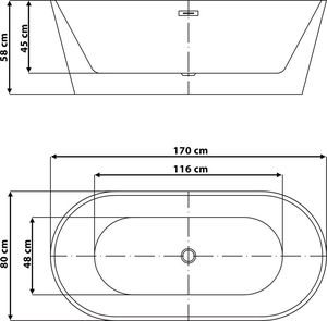 Wanna Beliani wolnostojąca Havana III biała 4