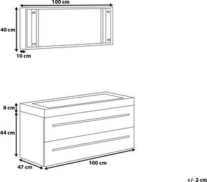 Beliani Zestaw mebli łazienkowych Barcelona beżowy 8