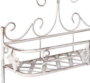 Beliani Metalowa półka łazienkowa Marayes wisząca biała 3