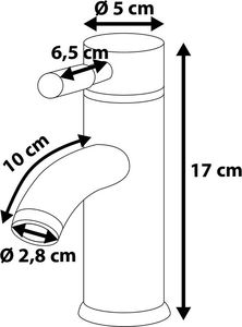 Bateria umywalkowa Beliani Rusumo stojąca chrom (11525) 3