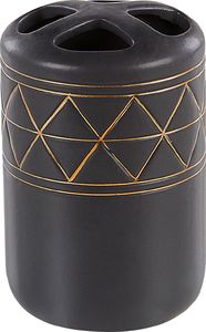 Beliani 5-częściowy zestaw akcesoriów łazienkowych czarny LANCO 5