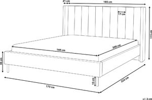 Beliani Łóżko welurowe 160 x 200 cm zielone VILLETTE 9