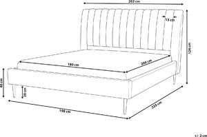 Beliani Łóżko welurowe 180 x 200 cm niebieskie MARVILLE 9