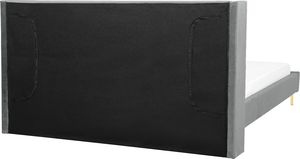 Beliani Łóżko welurowe 160 x 200 cm szare VILLETTE 3