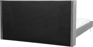 Beliani Łóżko welurowe 180 x 200 cm szare VILLETTE 3