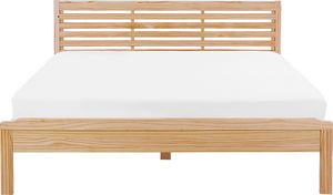 Beliani Łóżko drewniane 160 x 200 cm jasne CARNAC 4