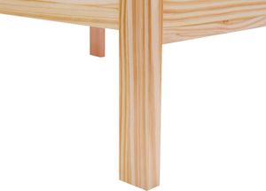 Beliani Łóżko drewniane 160 x 200 cm jasne CARNAC 6