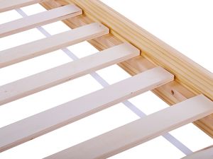 Beliani Łóżko drewniane 160 x 200 cm jasne CARNAC 7