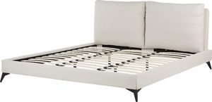 Beliani Łóżko tapicerowane 180 x 200 cm beżowe MELLE 4