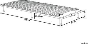 Beliani Stelaż na nóżkach 90 x 200 cm BASIC 4