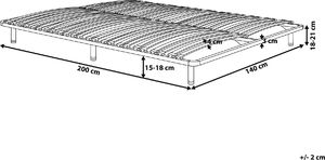 Beliani Stelaż na nóżkach 140 x 200 cm BASIC 4