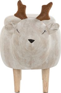 Beliani Pufa zwierzak ze schowkiem beżowa REINDEER 3