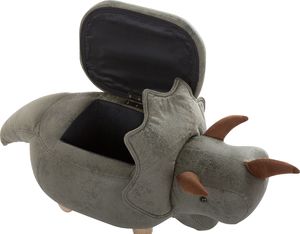 Beliani Pufa zwierzak ze schowkiem zielona TRICERATOPS 6