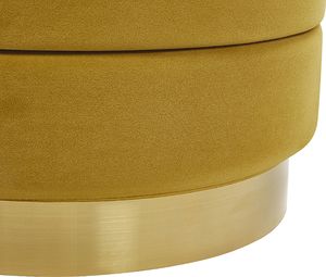 Beliani Zestaw 2 pufów ze schowkiem musztardowy GARLAND 4