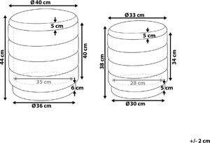 Beliani Zestaw 2 pufów ze schowkiem musztardowy GARLAND 6