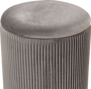 Beliani Zestaw 2 pufów ze schowkiem szary MIRAMAR 3