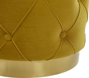 Beliani Zestaw 2 pufów ze schowkiem musztardowy PUEBLO 4