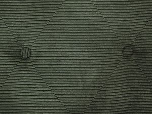 Beliani Stołek ze schowkiem sztruksowy zielony MALLARD 8