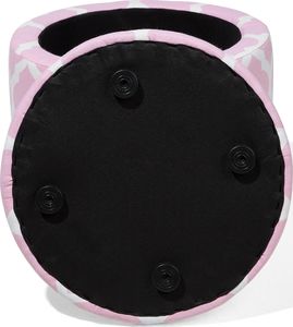 Beliani Puf ze schowkiem 35 cm różowo-biały TUNICA 3