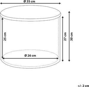 Beliani Puf ze schowkiem 35 cm różowo-biały TUNICA 5