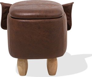 Beliani Pufa zwierzak ze schowkiem ciemnobrązowa ELEPHANT 4