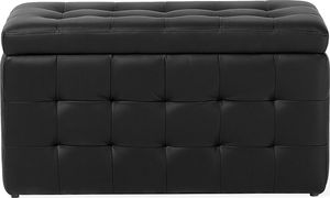 Beliani Puf ze schowkiem czarny MICHIGAN 3