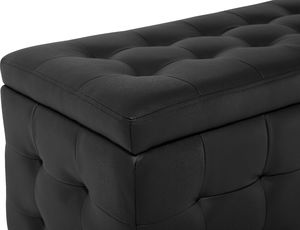 Beliani Puf ze schowkiem czarny MICHIGAN 6