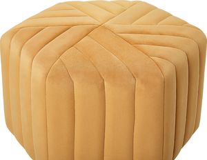 Beliani Puf welurowy 29 x 53 x 48 cm żółty MURIETTA 2