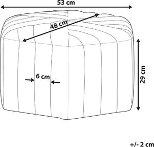 Beliani Puf welurowy 29 x 53 x 48 cm żółty MURIETTA 3