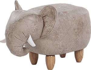 Beliani Pufa zwierzak ze schowkiem szara JUMBO 3