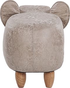 Beliani Pufa zwierzak ze schowkiem szara JUMBO 4