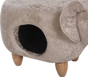 Beliani Pufa zwierzak ze schowkiem szara JUMBO 6