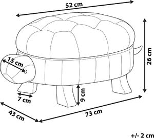 Beliani Pufa zwierzak zielona TURTLE 6