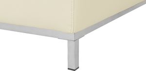 Beliani Otomana skórzana beżowa OSLO 3