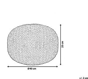 Beliani Puf 40 x 25 cm czarny CONRAD 5