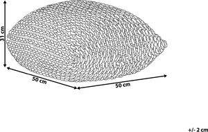 Beliani Puf 50 x 31 cm niebieski CONRAD 3