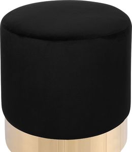 Beliani Puf welurowy 39 cm czarny SOPHIA 2