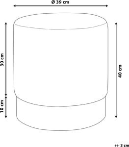 Beliani Puf welurowy 39 cm czarny SOPHIA 6