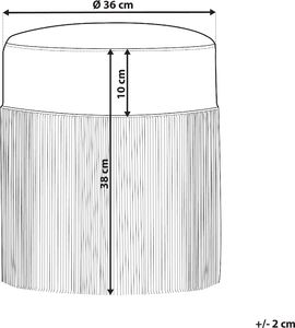 Beliani Puf z frędzlami 36 cm beżowoszary VIRGINIA 5