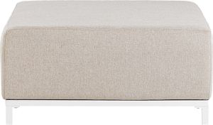 Beliani Otomana ogrodowa beżowa z białym ROVIGO 2