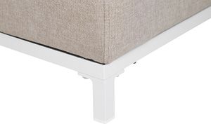 Beliani Otomana ogrodowa beżowa z białym ROVIGO 3