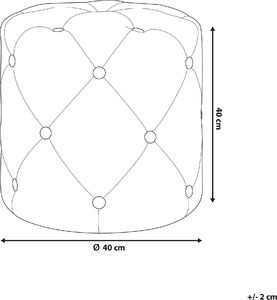Beliani Puf welurowy 40 cm różowy COROLLA 2