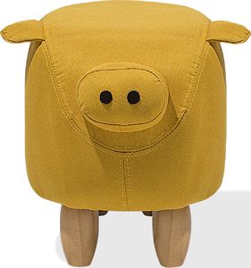 Beliani Pufa zwierzak żółta PIGGY 3