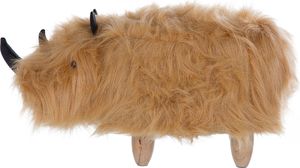 Beliani Pufa zwierzak futrzana beżowa WOOLLY 2