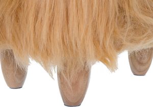 Beliani Pufa zwierzak futrzana beżowa WOOLLY 6