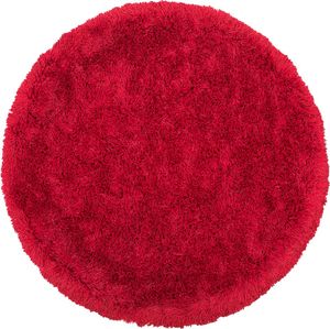 Beliani Dywan shaggy okrągły 140 cm czerwony CIDE 1