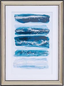 Beliani Obraz w ramie 30 x 40 cm niebieski FERATE 1